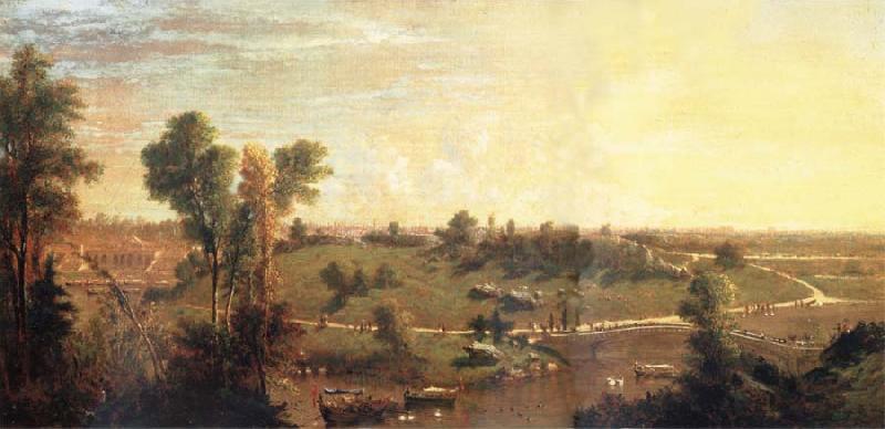 George Loring Brown View of Central Park Sweden oil painting art